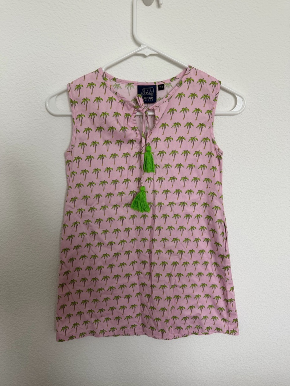 Tuk Tuk Designs Palm Tree Shift Dress Size 7-8 Girls